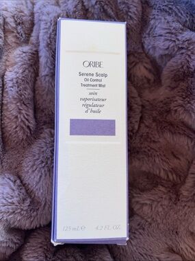 Oribe Serene Scalp Oil Control Treatment Mist — Lavender & White Box